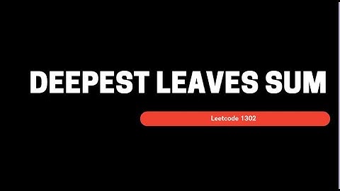 Leetcode 1302 - Deepest Leaves Sum (Java Solution)