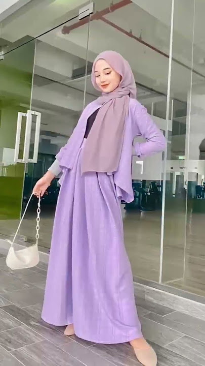 Ootd Hijab Warna Ungu ✨ #ootd #hijab #shorts #outfit
