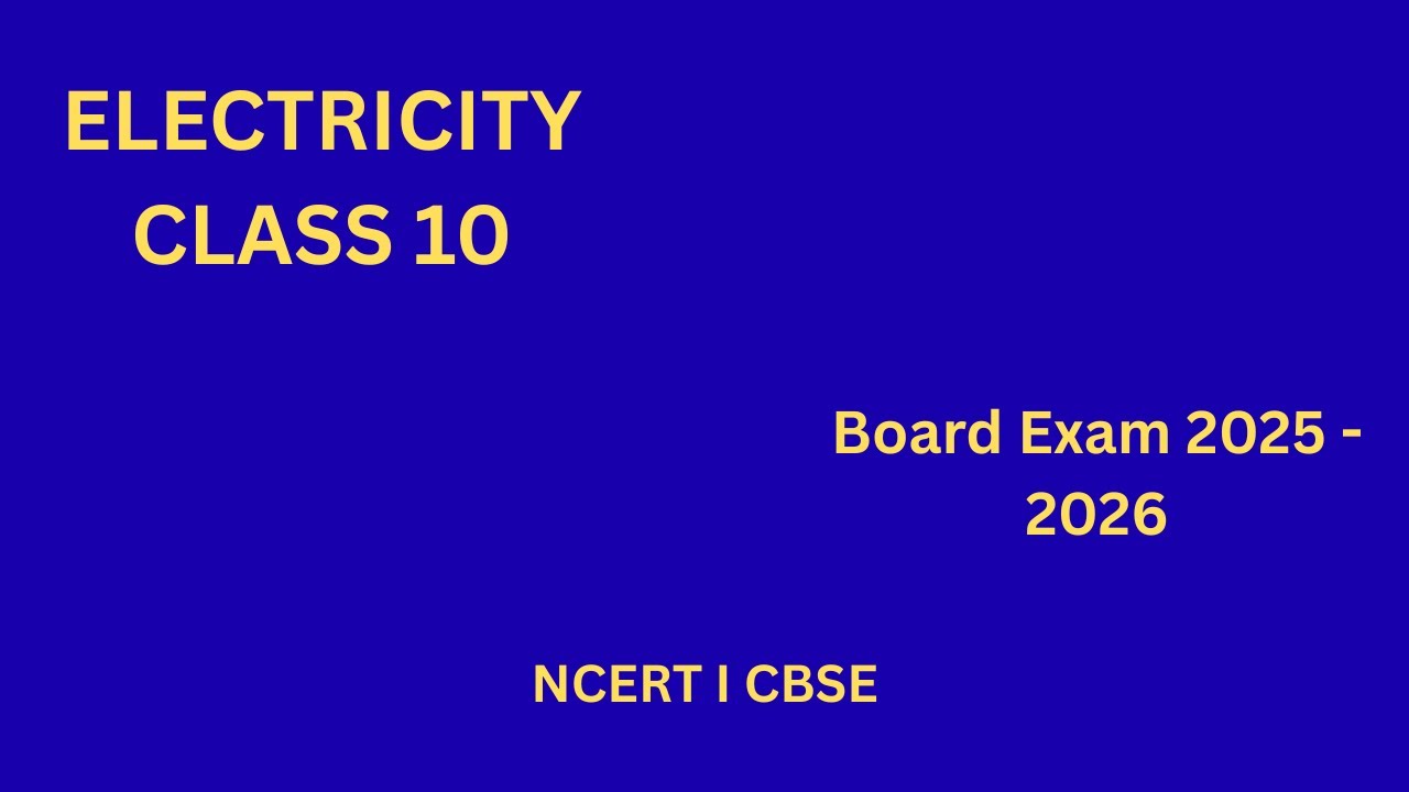 Electricity Class 10 Physics I Most important Numerical I CBSE Board 2025 - 2026