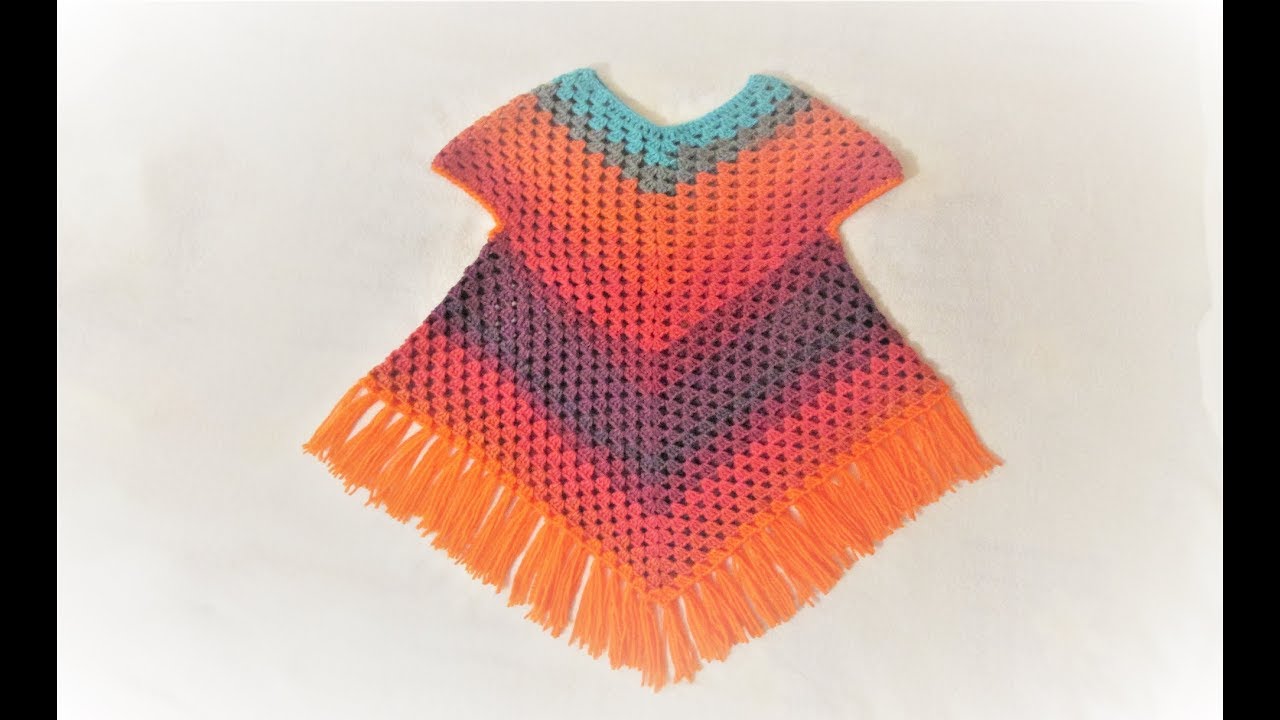 Poncho crosetat / model extrem de usor si rapid - Tutorial pas cu pas -  YouTube