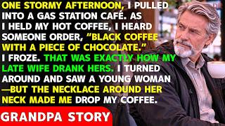 I Stopped for Coffee During a Storm… Then I Heard My Late Wife’s Exact Order. Her Necklace Made Me.. screenshot 4
