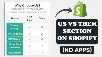 Create a Comparison Table Section in Shopify | Us Vs Them