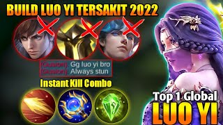 LUO YI FLAMESHOT GOD!! The Real 1 Hit Kill | Build Luo Yi Tersakit 2022 Terbaru - Mobile Legends