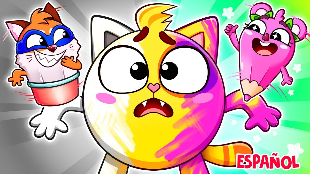 ¿Dónde Está Mi Color? | Divertidos Lápices de Dibujo 🌈 Canciones para Niños 🐱 Por Baby Zoo Español