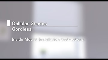 Veneta™ Cellular Cordless Inside Mount Installation