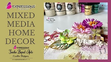 MIXED MEDIA HOME DECOR | #DIY HOME DECOR USING CANVAS | immix® | EMBOSSING POWDER |