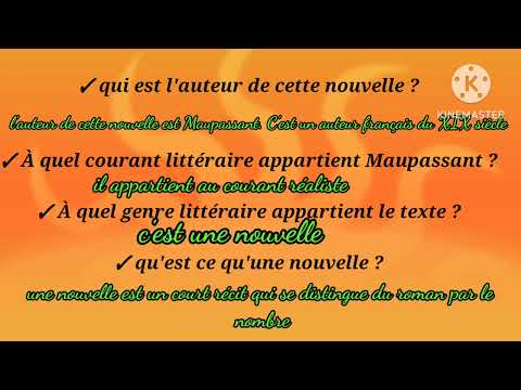 tronc commun جدع مشترك la ficelle analyse تحليل القصة question réponse مراجعة شاملة للقصة