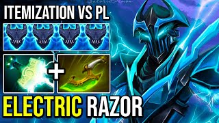 CRAZY Itemization Swift Mjollnir Razor vs Phantom Lancer 7.35 Dota 2