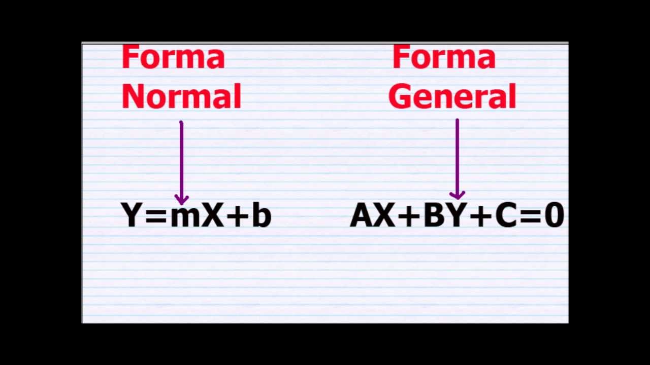 Transformar Ecuacion De La Forma Normal A General Youtube