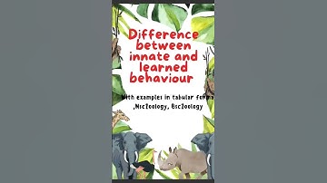Difference between innate and learned behaviour #trending shorts # viral shorts #bsczoology #msc