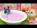 アンパンマン おもちゃ アニメ バイキンマンにお風呂の入浴剤をプレゼント！ よろこんでくれるといいな！ アニメキッズ