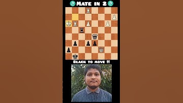 Mate in 2 Puzzle #chess #chesspuzzleseries #puzzle #chesspuzzle #chesstactics #chessstrategy