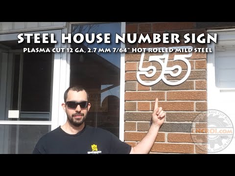 How To Landscape Around A Steel Post House Number Sign?