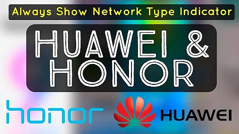 Show 4G/3G/2G Network Type Indicator | Huawei & Honor Devices - Tagalog