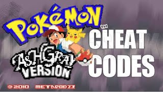 POKEMON ASHGRAY BEST CHEAT AND ALL TM  CHEAT