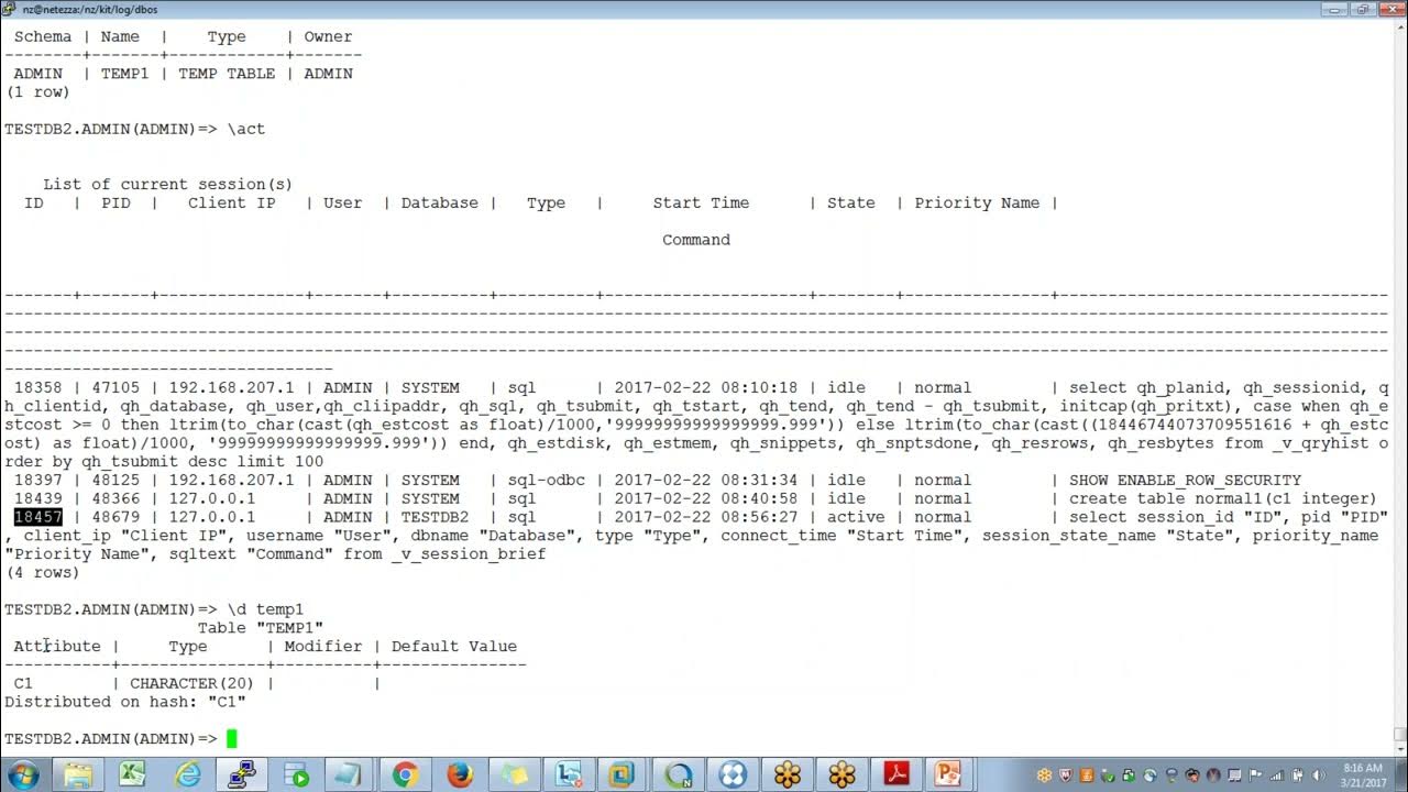 92 IBM Netezza Certification Temporary Tables YouTube