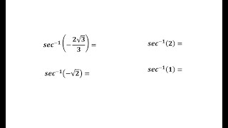 Evaluate Inverse Secant Expressions Using Reference Triangles