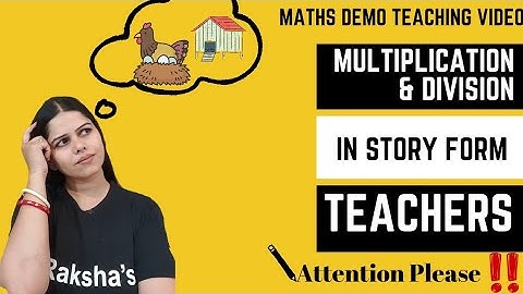 Maths demo teaching, multiplication & division using puzzle and story, #demo #kvs #interview, #rec