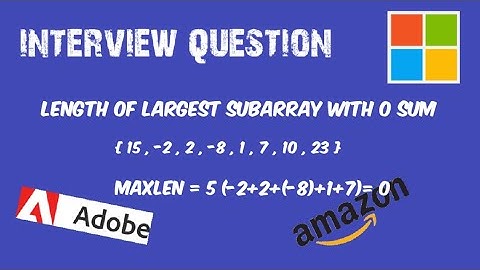 Largest subarray with 0 sum | Hashing | Ds & Algo