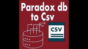 Paradox db to Csv