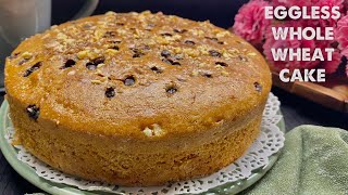 100% WHOLE WHEAT CAKE | EGGLESS CAKE WITHOUT CONDENSED MILK | HEALTHY CAKE