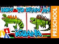 How To Draw An Iguana - Letter I - Preschool