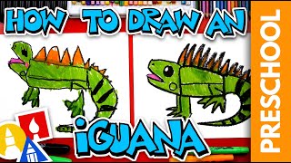 how to draw an iguana letter i preschool