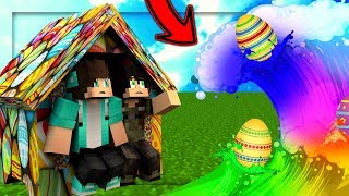 DŮM Z KRASLIC VS. ŠÍLENÁ VELIKONOČNÍ TSUNAMI!!! 🐰🌊 /w Kuky | MINECRAFT TSUNAMI CHALLENGE