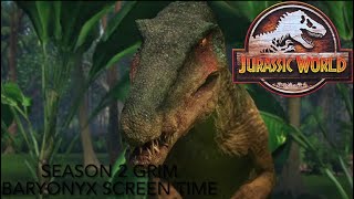 Jurassic World Camp Cretaceous Season 2 Grim Baryonyx Screen Time