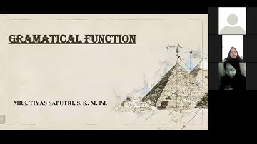 Syntax - Grammatical Function (15/06/21)