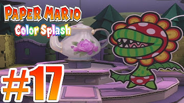 Paper Mario Color Splash Gameplay Walkthrough Part 17 Petea Piranha Boss Fight + Gamepad Capture