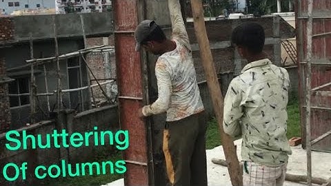Checklist before shuttering of columns .