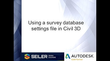 Survey Database Settings File in Civil 3D
