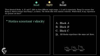 2023 AP Physics 1 Question 16 - Newton's Second Law and Constant Velocity