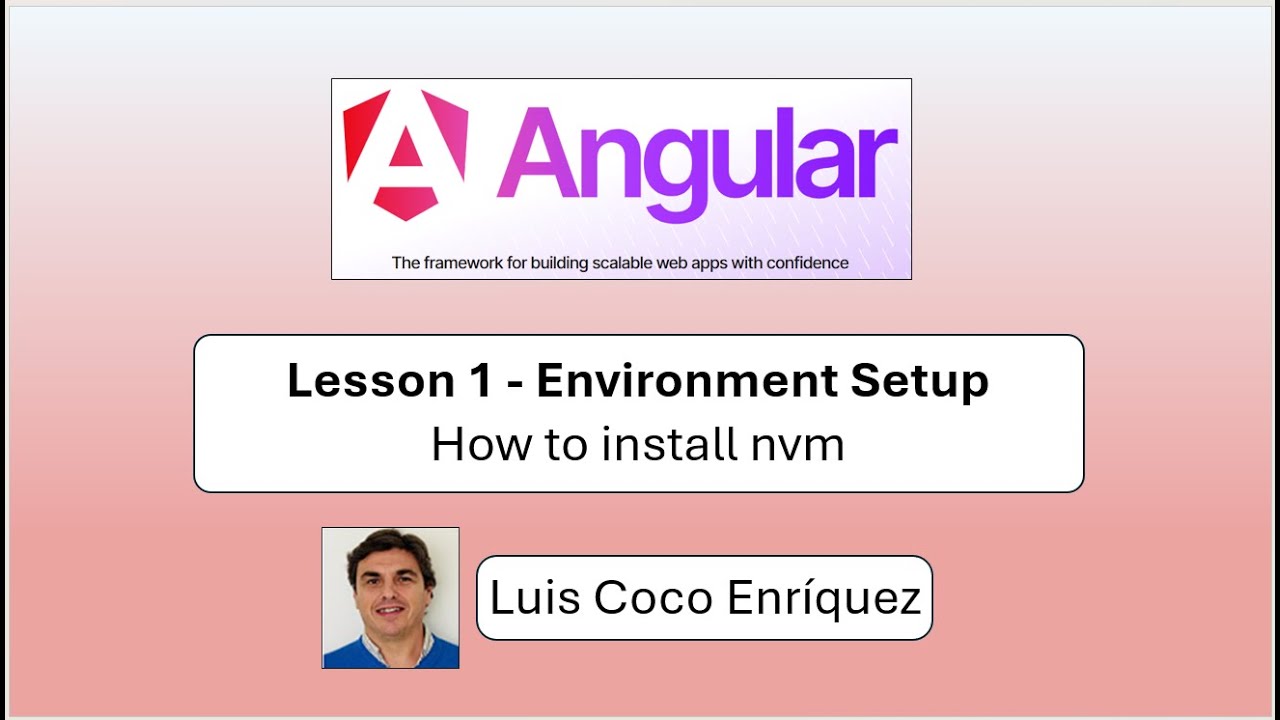 Angular - Lesson 1 - Environment Setup - How to install nvm - YouTube