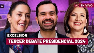 Tercer Debate Presidencial 2024: Claudia Sheinbaum, Xóchitl Gálvez, Jorge Álvarez Máynez | EN VIVO