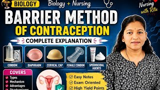 Barrier method of contraceptive for CLASS 12TH BIOLOGY/B.Sc.nsg./PB.B.Sc./GNM/ANM 
