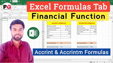 Financial Functions in Excel in Hindi | Accrint and Accrintm Formulas in MS Excel | Excel Formulas
