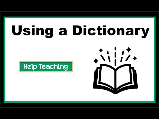 Using a Dictionary | English Vocabulary Lesson - YouTube