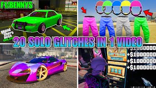 *SOLO* 20 GTA Glitches In 1 Video After 1.68!- The Best GTA 5 Glitches All In 1 Video
