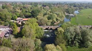 Bromham Bridge & Bromham Mill, Bedfordshire | Cinematic 4K Drone Footage | Stock Video
