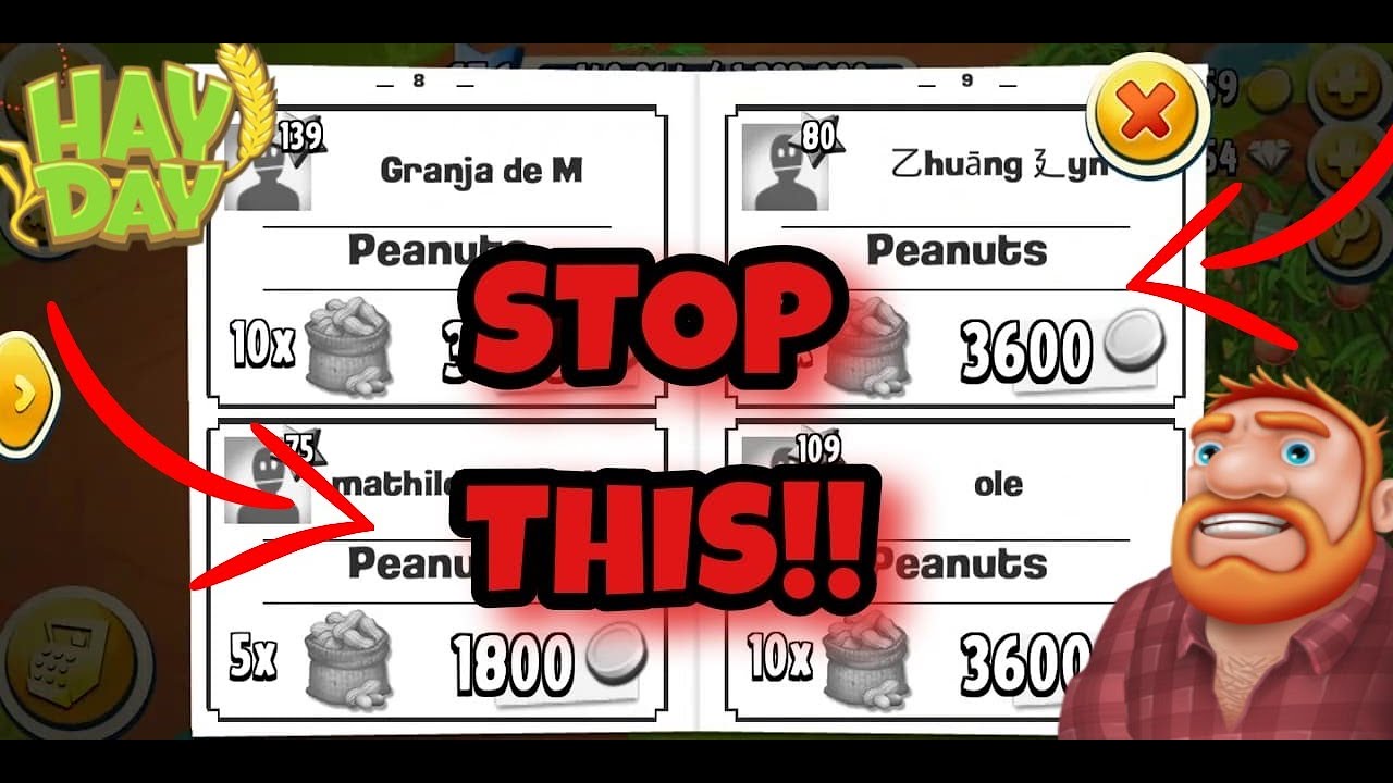 WE NEED TO STOP THIS!!! INSANE PEANUTS FLOOD IN HAY DAY!! YouTube