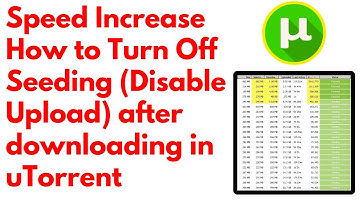 how to stop seeding utorrent -How to Turn Off Seeding (Disable Upload) after downloading in uTorrent
