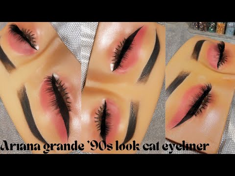 Ariana grande '90s look cat eyeliner