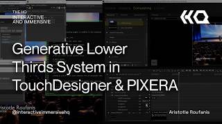 Generative Lower Thirds System in TouchDesigner & PIXERA