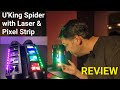 Uking spider moving head light with lasers and pixel strip  dj and fun lighting effects