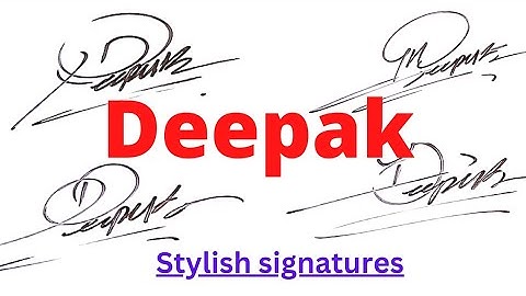 Deepak signature style | D name signature style
