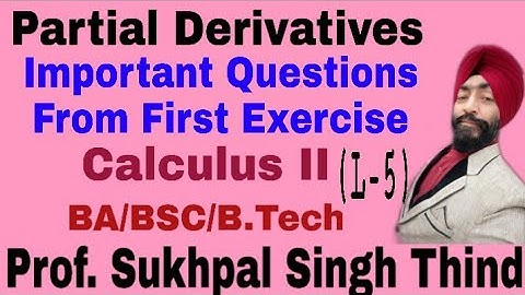 Partial derivatives Bsc / Partial Differentiation BA/BSC/B.Tech/ Lecture 5  //