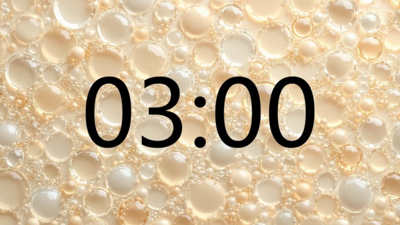 3 Minute Timer (BUBBLE Bella Ciao Pop + Sound Notification at Zero)