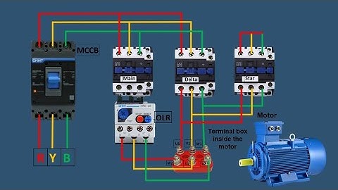 Star-Delta Starter Power Wiring Diagram | 3-Phase Motor Control Circuit wiring